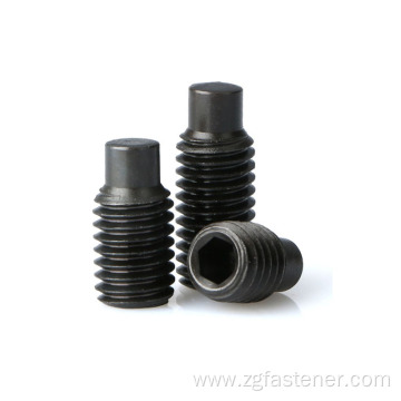 black oxide hex socket set screws with dog point DIN915